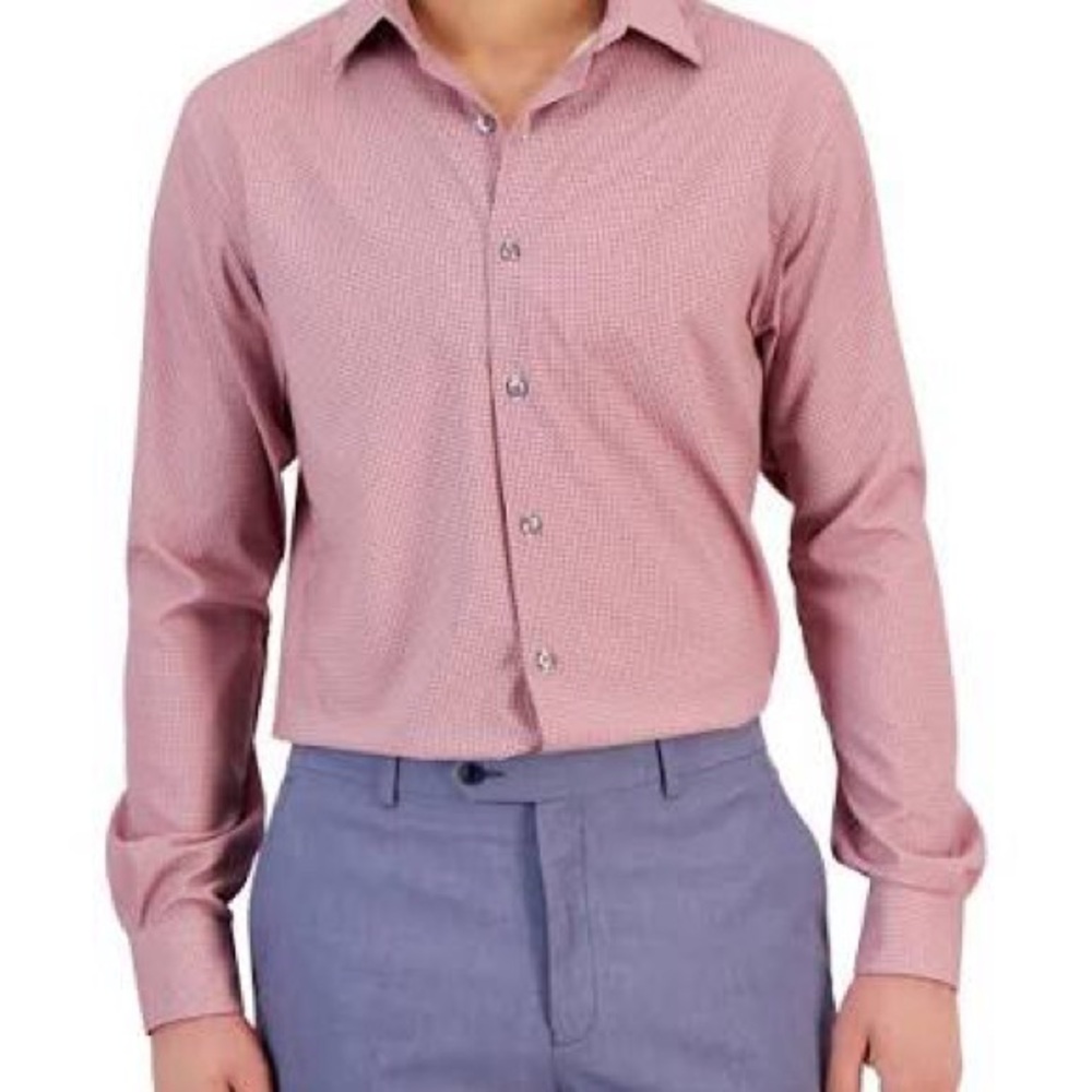 Rufus  Pink Men's Dress Shirt long sleeve